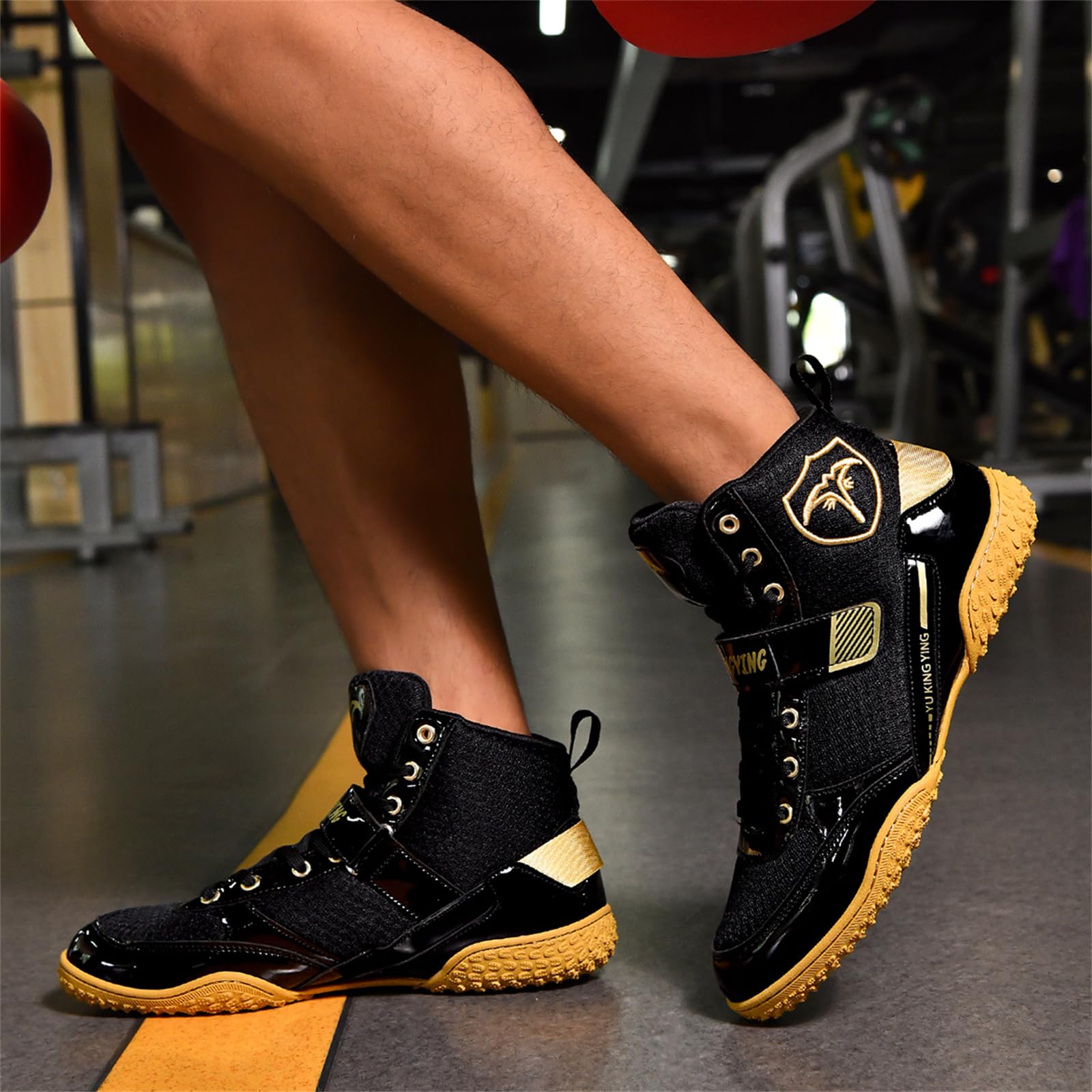 Zapatillas Boxeo Caña Media Hombre Botas Lucha Fitness Transpirables
