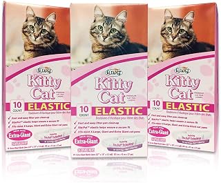 Alfapet Kitty Cat Extra-Giant Elastic Sta-Put Litter Box Liners 10 Per Box (3...