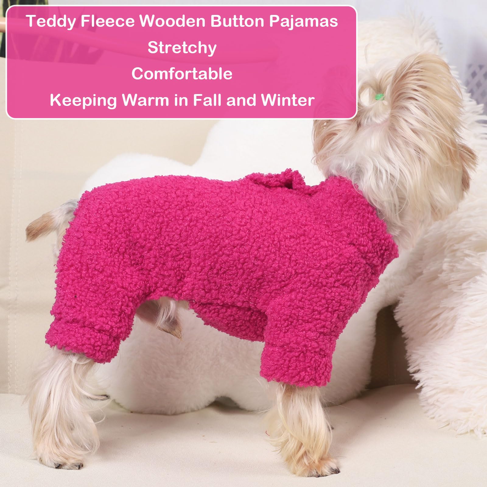 Hunde-Pyjama Aus Fleece Für Kleine Hunde – Wärmer Einteiler-Overall Für Herbst Und Winter, In 4 Größen