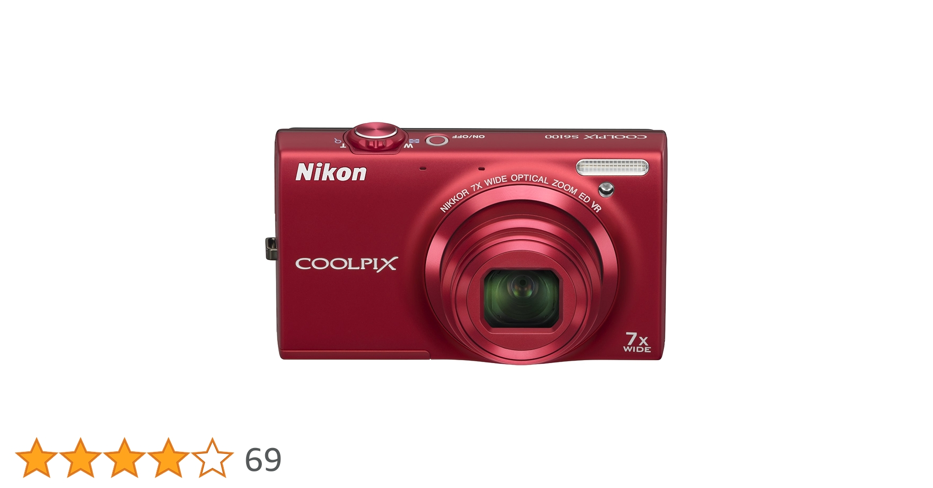 Amazon | NikonデジタルカメラCOOLPIX S6100 スーパーレッド S6100RD