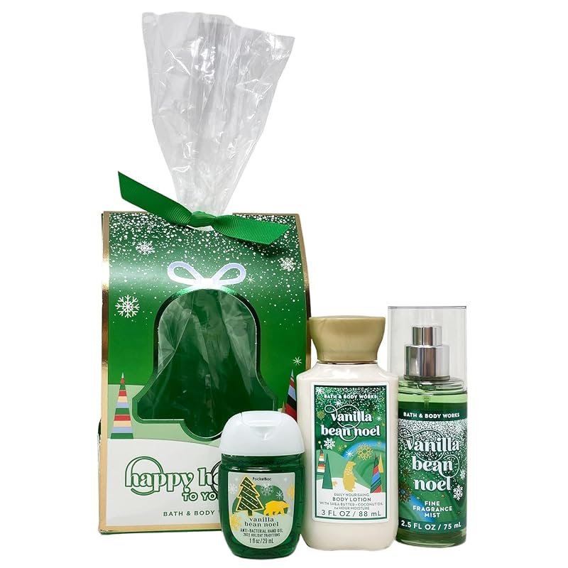 Bath & Body Works VANILLA BEAN NOEL Conjunto presente com 3 mini produtos para viagem