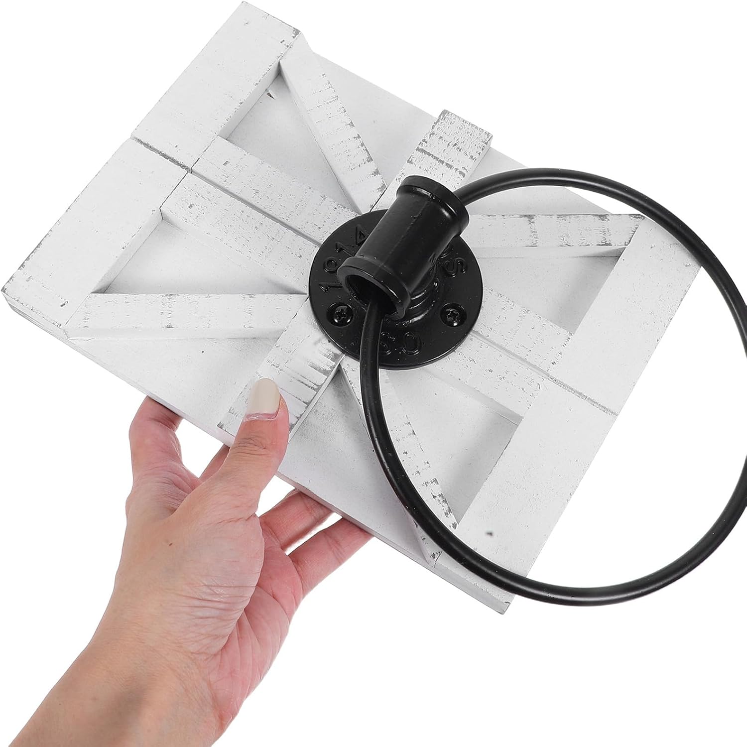 2pcs Bathroom Hand Towel Holder, Towel Rack Ring for Kitchen & Laundry Room - Wall Mounted Dish Rag Hanger Holder for Kitchen Home White