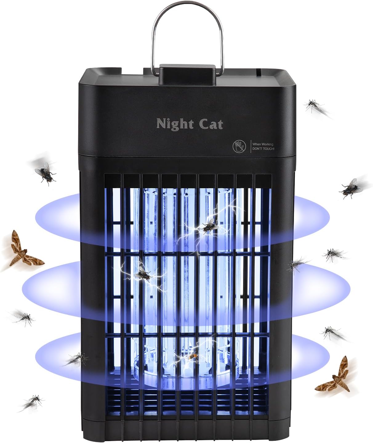Night Cat Electric Mosquito Killer Lamp 4200V Powerful Bug Zapper Fly Killing Lamp 18W Insect Killer for Indoor and Garden