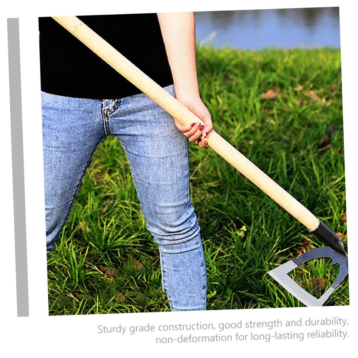 Attrezzo da Giardinaggio in Acciaio Inox Resistente per Diserbo Manuale, Strumento Leggero da Taglio per Dissodare e Seminare, Utensile da Giardino Pratico per Cura Prato e Orto