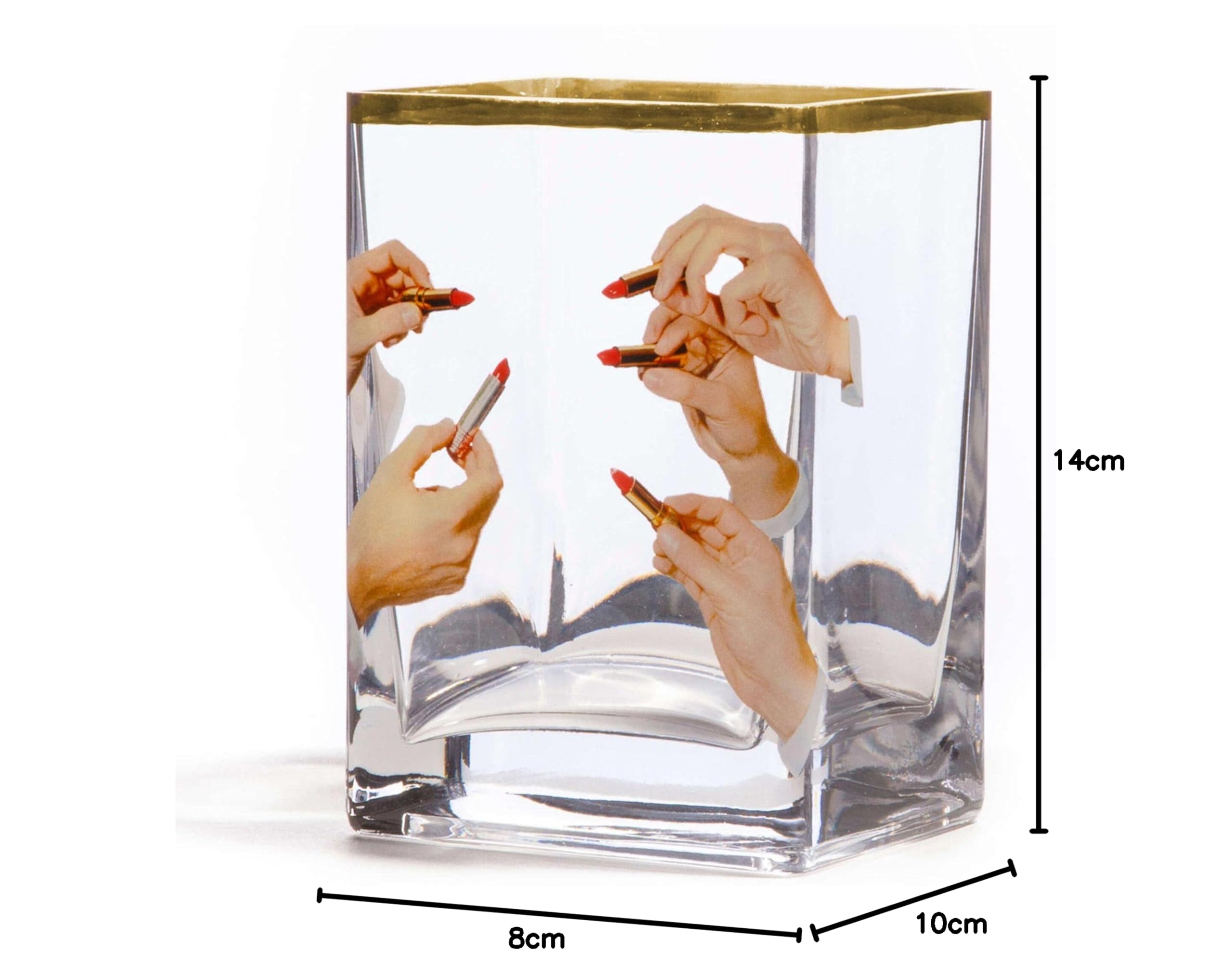 Vaso vetro lipstick by SELETTI e TOILETPAPER small | Seletti TOILETPAPER – Vaso in Vetro DecorativoDalle pagine dell’irreverente rivista alla casa contemporanea, la collezione T