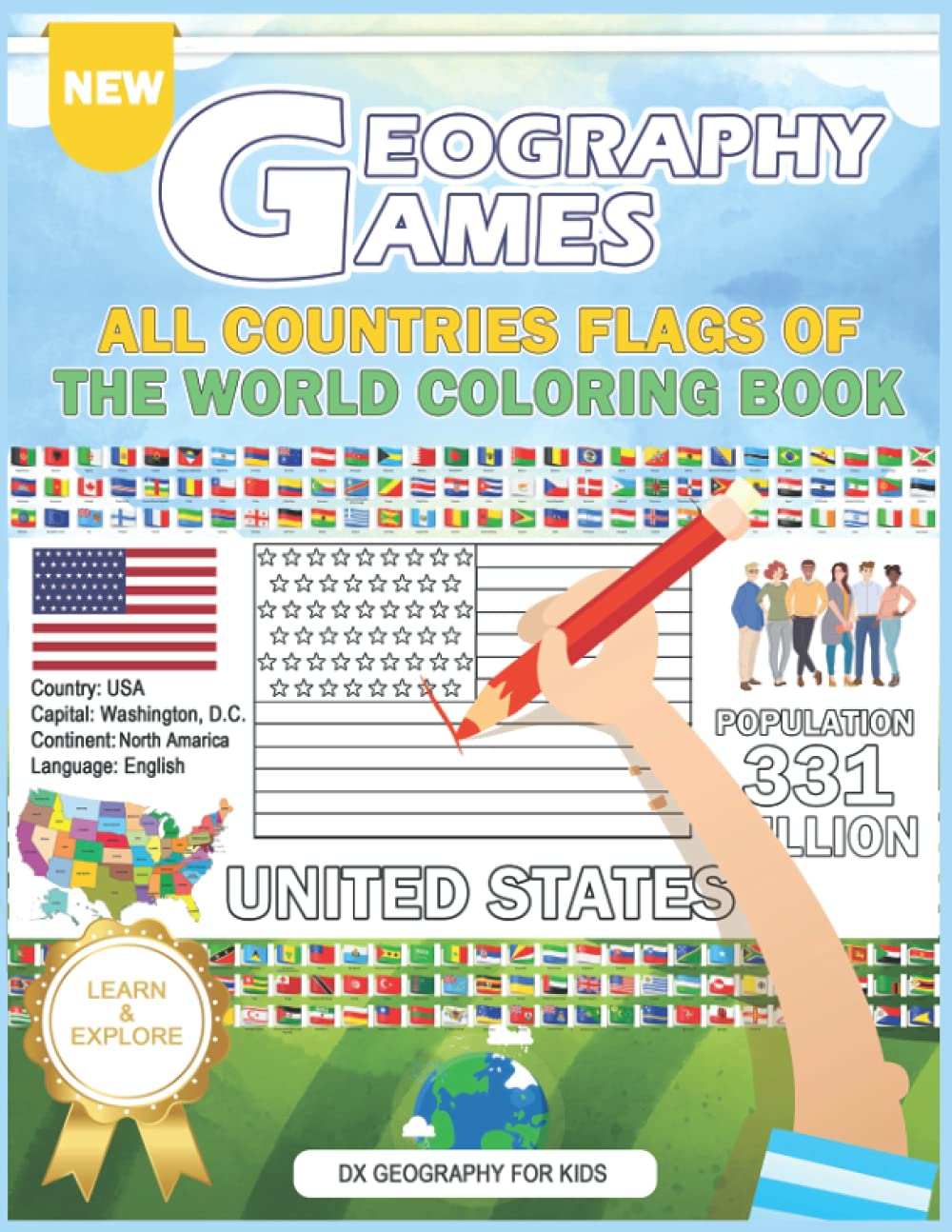 Buy Geography Game All Countries s Of The World Coloring Book Learn