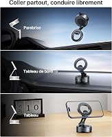 Miracase MagSafe autós telefontartó 360° forgatható mágneses rögzítés 2