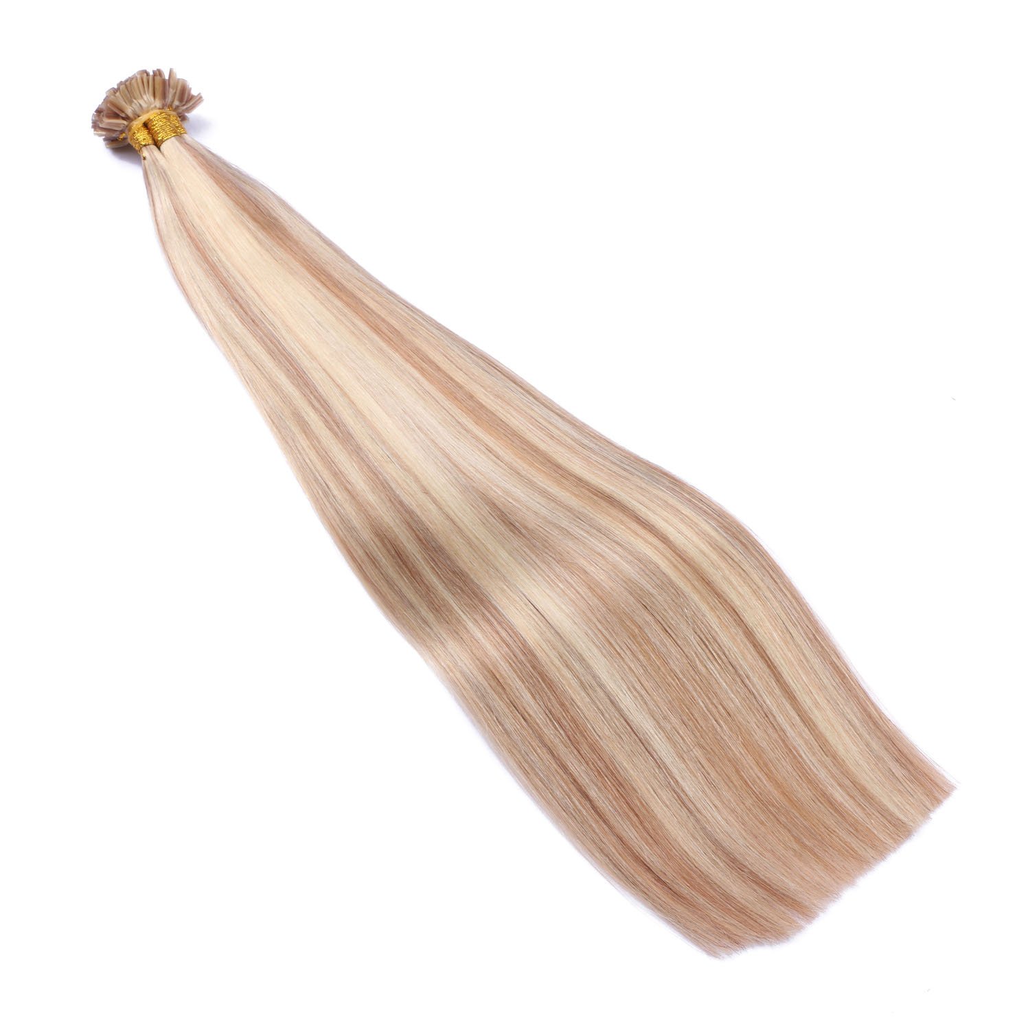 Keratin Bonding - # 12/613 GESTRÄHNT - 40cm - 100 Strähnen - 1g - 100% Remy Echthaar Haarverlängerung U-Tip Extentions by NOVON Hair Extensions mit sehr hoher Qualität