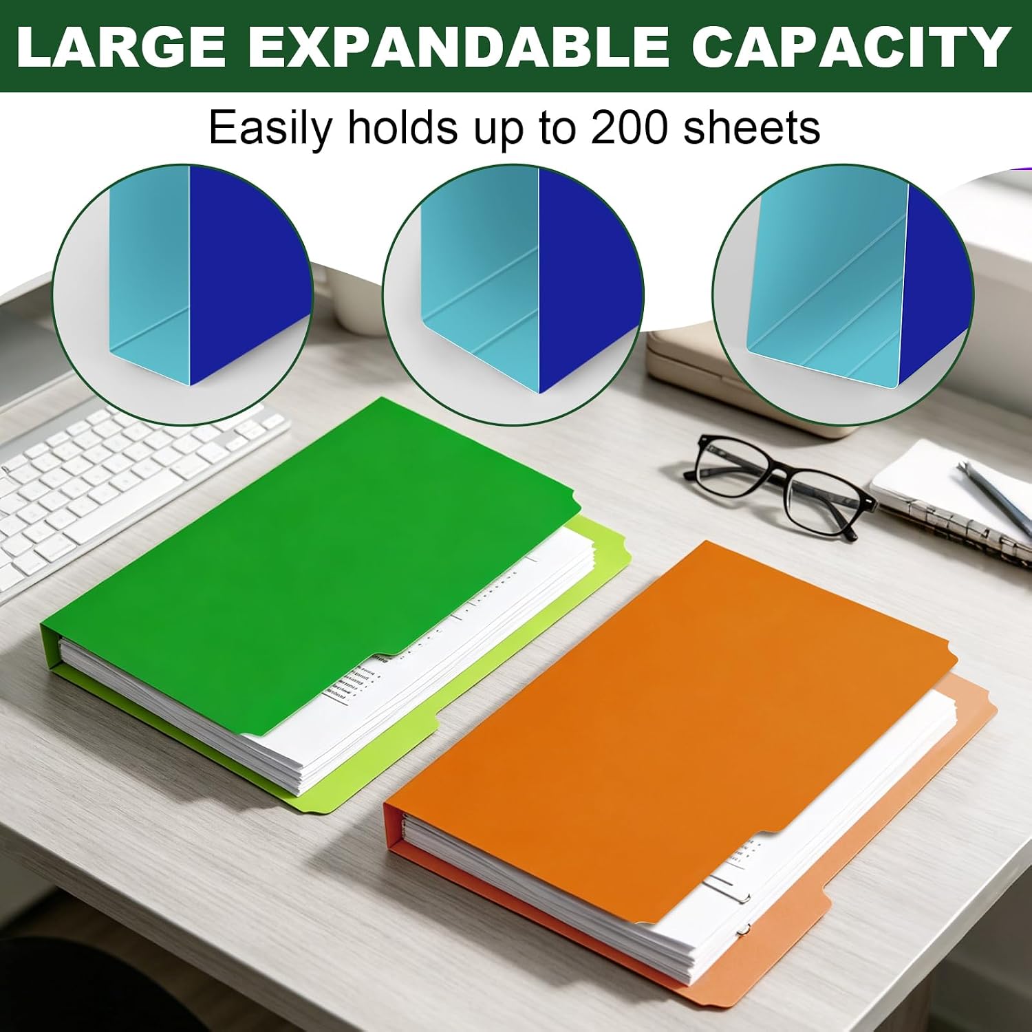 TUXIYA 180 Pack Colored File Folders,20 Colors File Folders Letter Size image 5