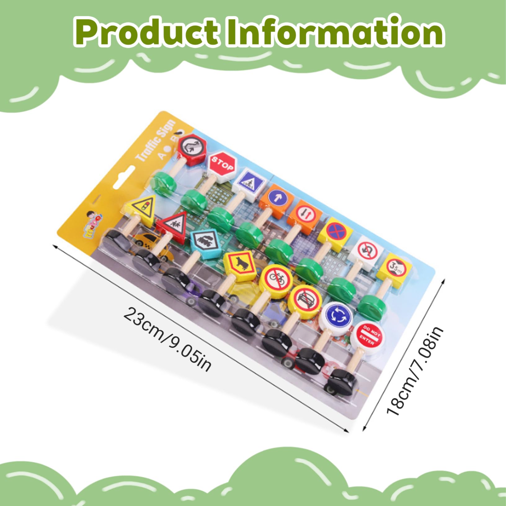 Mini Train Sign Road Tape For Toy Cars 8 Pcs A Set Model Train Traffic Signs Miniature ...