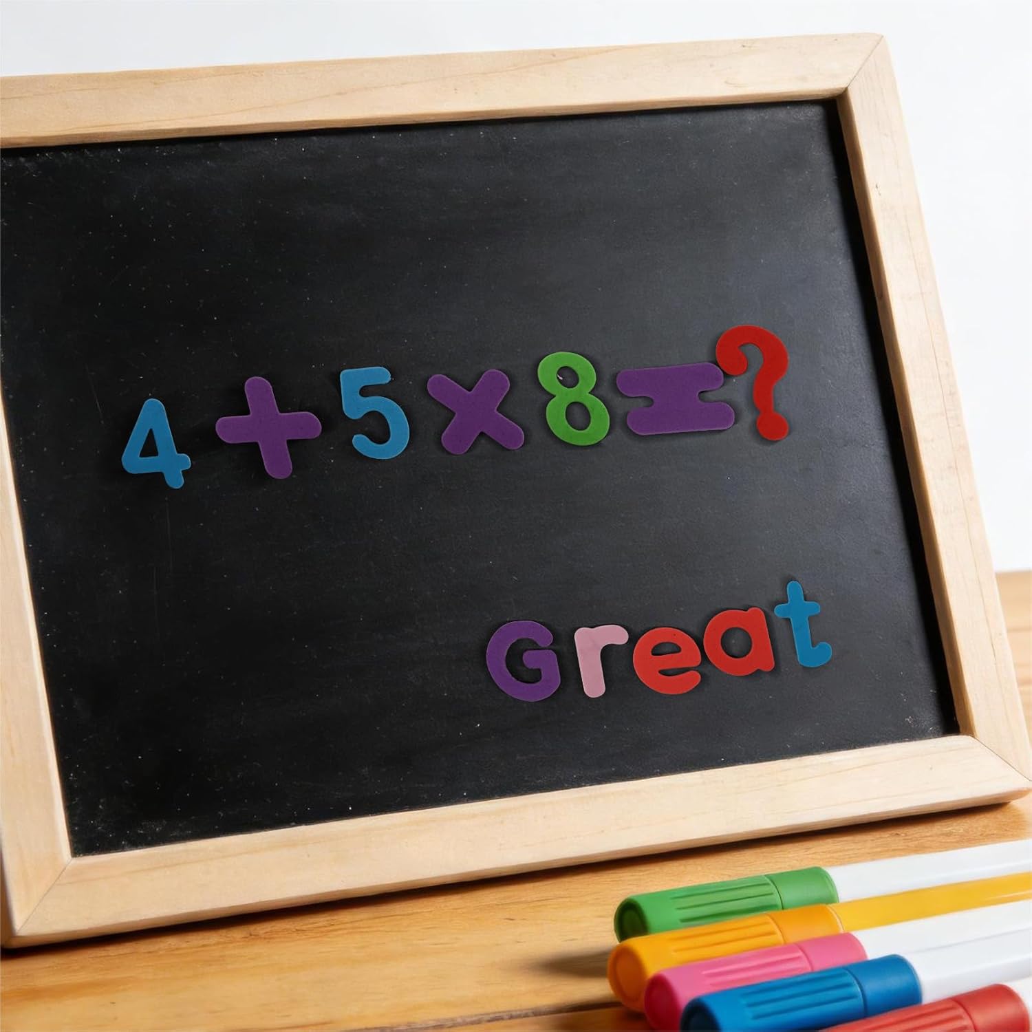 69 Pieces Magnetic Letters and Numbers Set, ABC Uppercase and Lowercase Letters, Numbers 0-9 and Calculation Sign, Colourful Fridge Magnets for Magnetic Board or Fridge