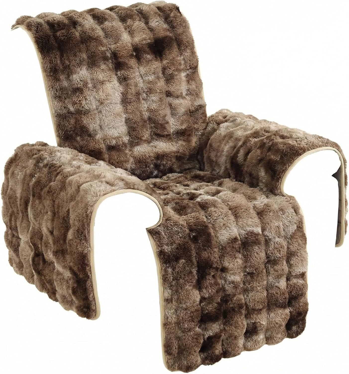 Recliner Chair Cover, Thick Rabbit Plush Recliner Cover, 1 Set Soft Warm Faux Furs Couch Sofa Slipcover for Kids Dogs Pets Home..