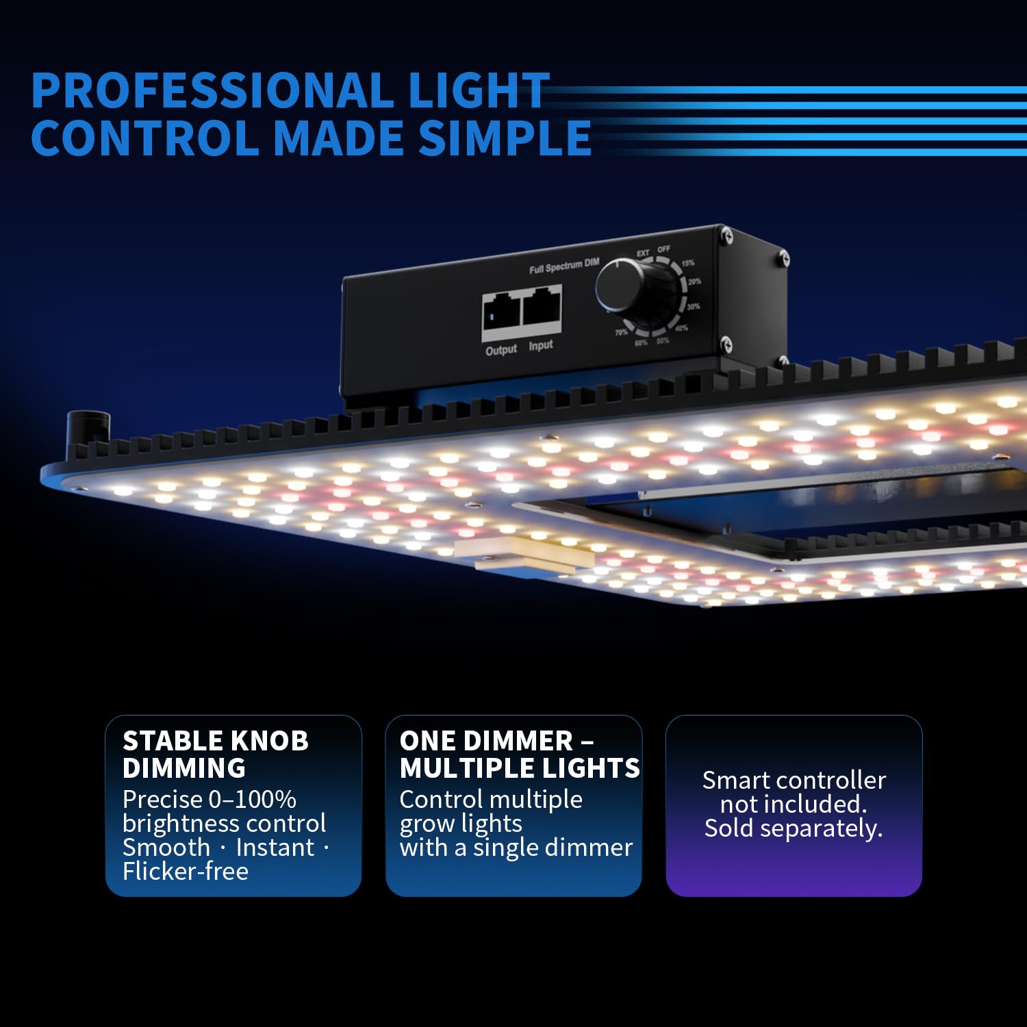 Turbo2000 LED Grow Lampe LM301H EVO Dioden 240W Vollspektrum Pflanzenlampe Dimmbar mit Timer für Zimmerpflanzen Blumen Gemüse Growzelt 150x90cm, 120x60cm