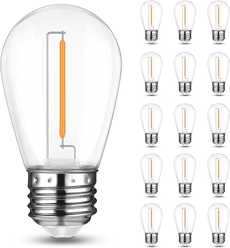 Vista 14 de Mlambert Bombillas LED para Cadena de Luces, Bombillas de Reemplazo para Cadena Exterior S14 Resistente a la Inastillable 4000K, Bombillas LED