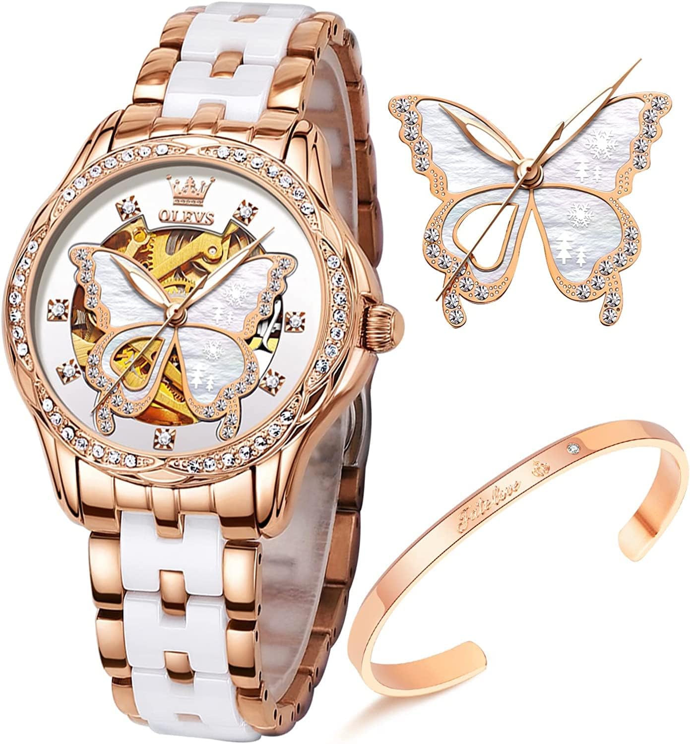OLEVS レディース 腕時計 ハートモチーフ OLEVS レディース 腕時計 ハートモチーフ ハートモチーフウォッチ
