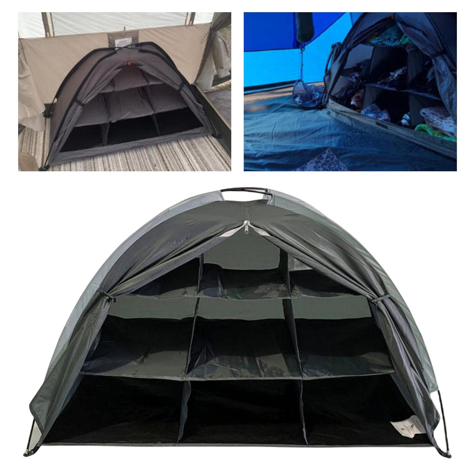 Campingausrüstung für Zelt und Wohnmobil – Reißverschlusstasche mit 9 Fächern, perfektes Wohnmobil für Ihr Camping-Zubehör und Ausrüstung