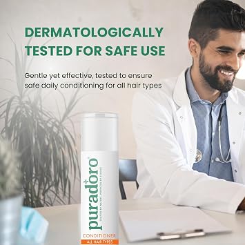 Conditioner for All Hair Types & Healthy Roots – Hydrates & Strengthens with Argan, Jojoba & Keratin, Infused with Shea Butter & Aloe Vera