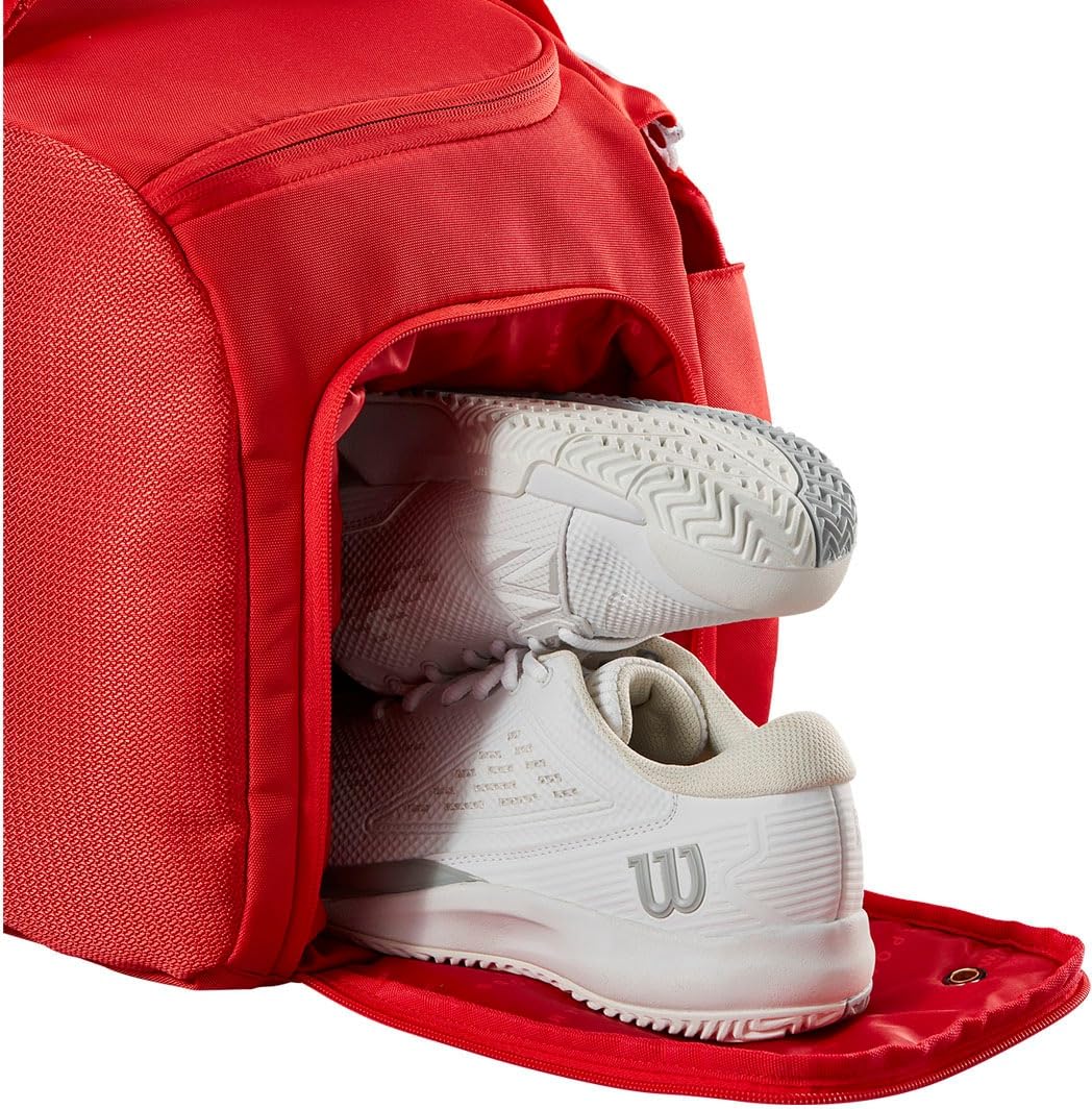 Wilson WR8037001001 - Borsone da tennis Super Tour Wilson, misura piccola, colore: Rosso