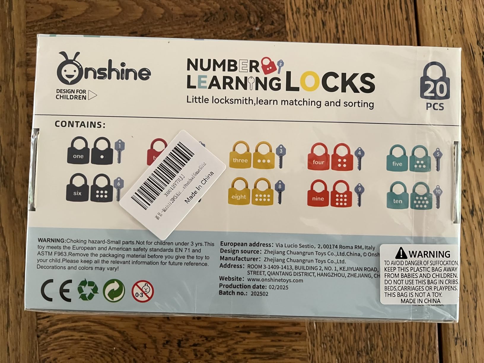 Misitti 20PCS Kids Learning Locks with Keys Numbers Matching & Counting ...