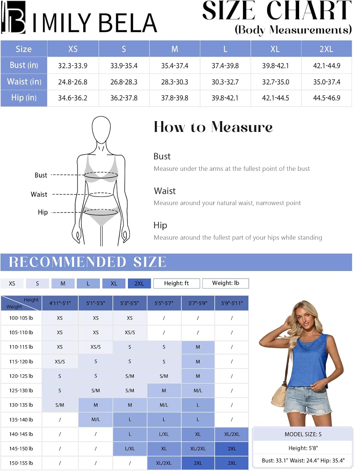 Imily Bela Womens Sleeveless Tank Tops Loose Fit Summer Flowy Dressy Casual Blouse Crewneck Pleated Front Beach Shirts - Image 6