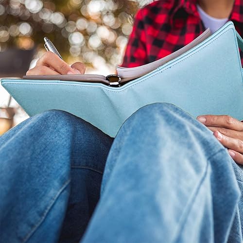 Vista 37 de Antner Carpeta A5 de piel sintética de 6 anillas, para papel de relleno A5, planificador personal A5, carpeta de presupuesto recargable con cierre