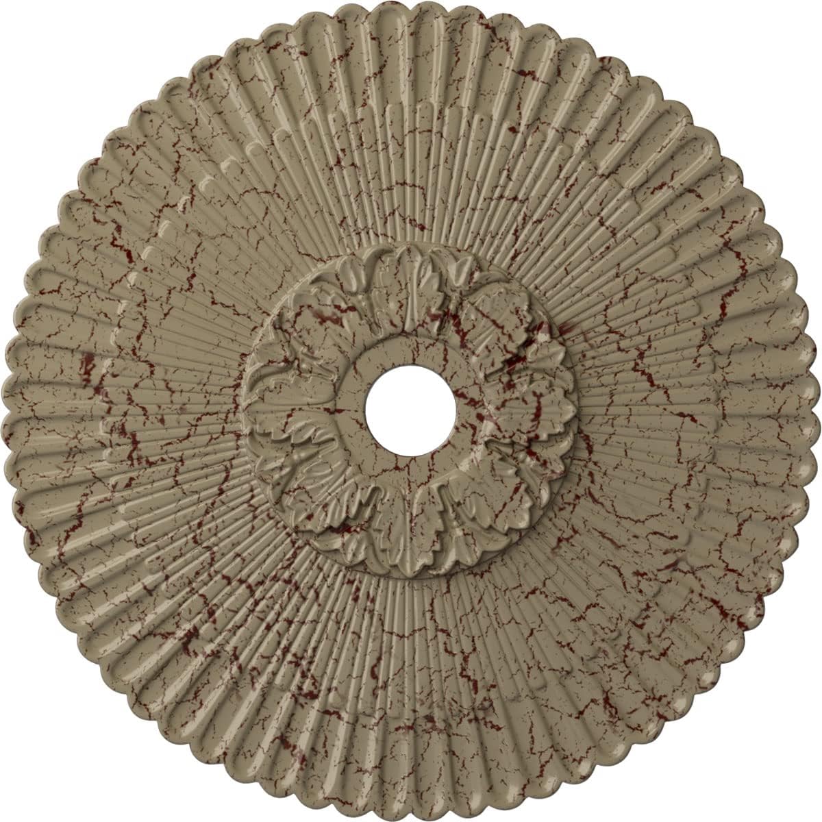 Ekena Millwork CM36MEGDC Melonie Ceiling Medallion, Gobi Desert Crackle