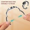 Hemobllo Ladies Silver Bangle Watch-Rhinestone Heart-Shaped Bracelet Watches for Women, Fashionable Silver Cuff Quartz Wrist Watches, Elegant Ladies Bracelet Watch for Women & Girls