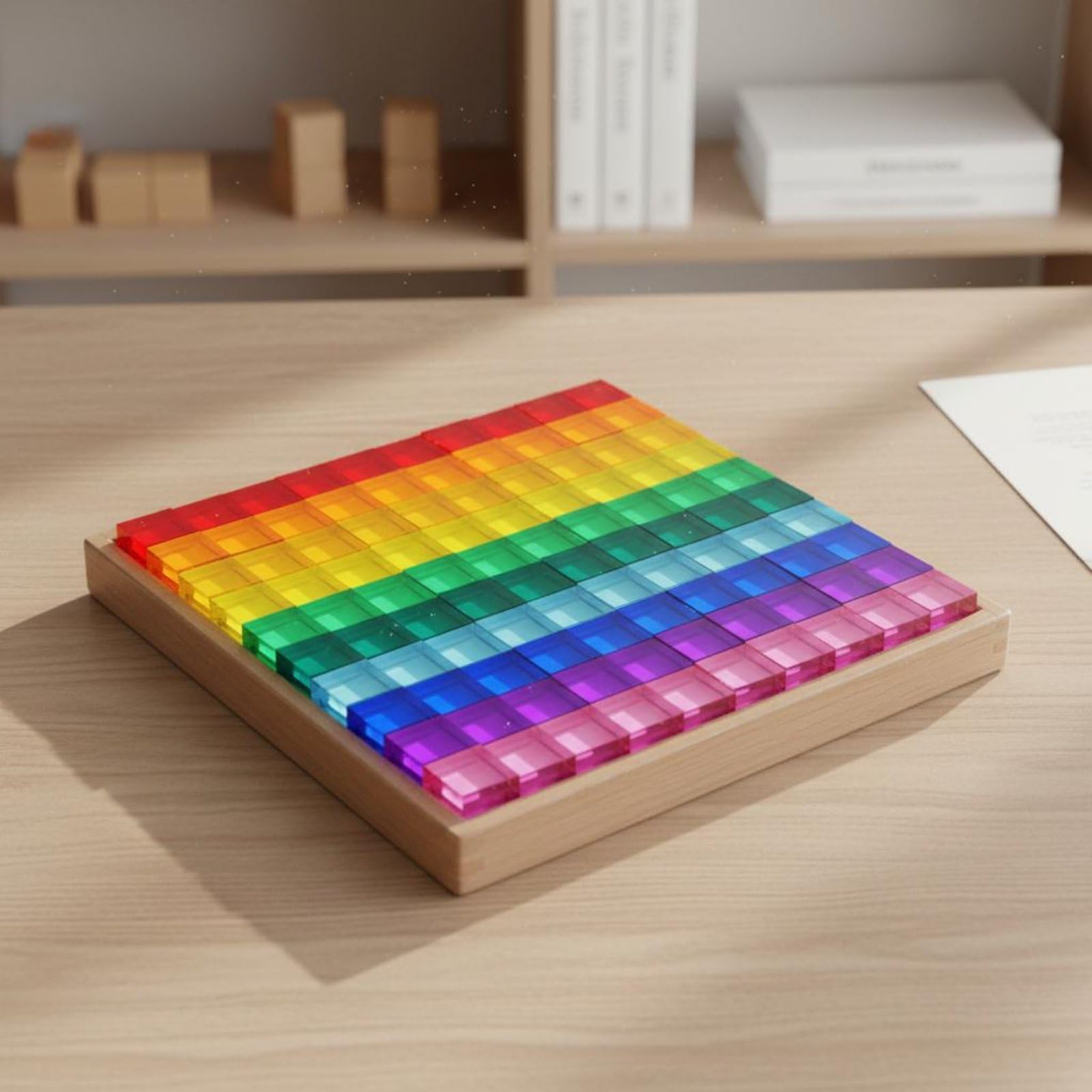 Blocchi da Costruzione Acrilici Cubi Colorati Trasparenti Elementi Gioco Educativo Strumento Sviluppo Creatività Idonei per Bambini Classi Tempo Libero Familiare