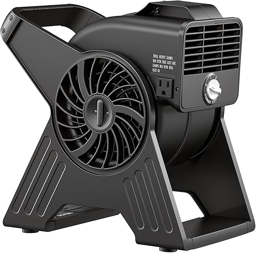 VEVOR Ventilador soplador, ventilador de piso portátil de 13 pulgadas, 300 CFM, 3 velocidades, flujo de aire multiángulo, ligero portátil de alta