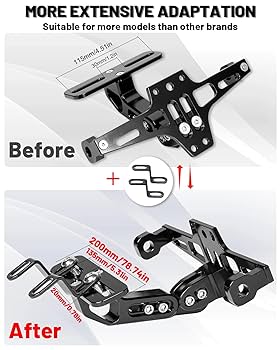 Amazon.com: MDPROMCP Motorcycle License Plate Bracket Fender