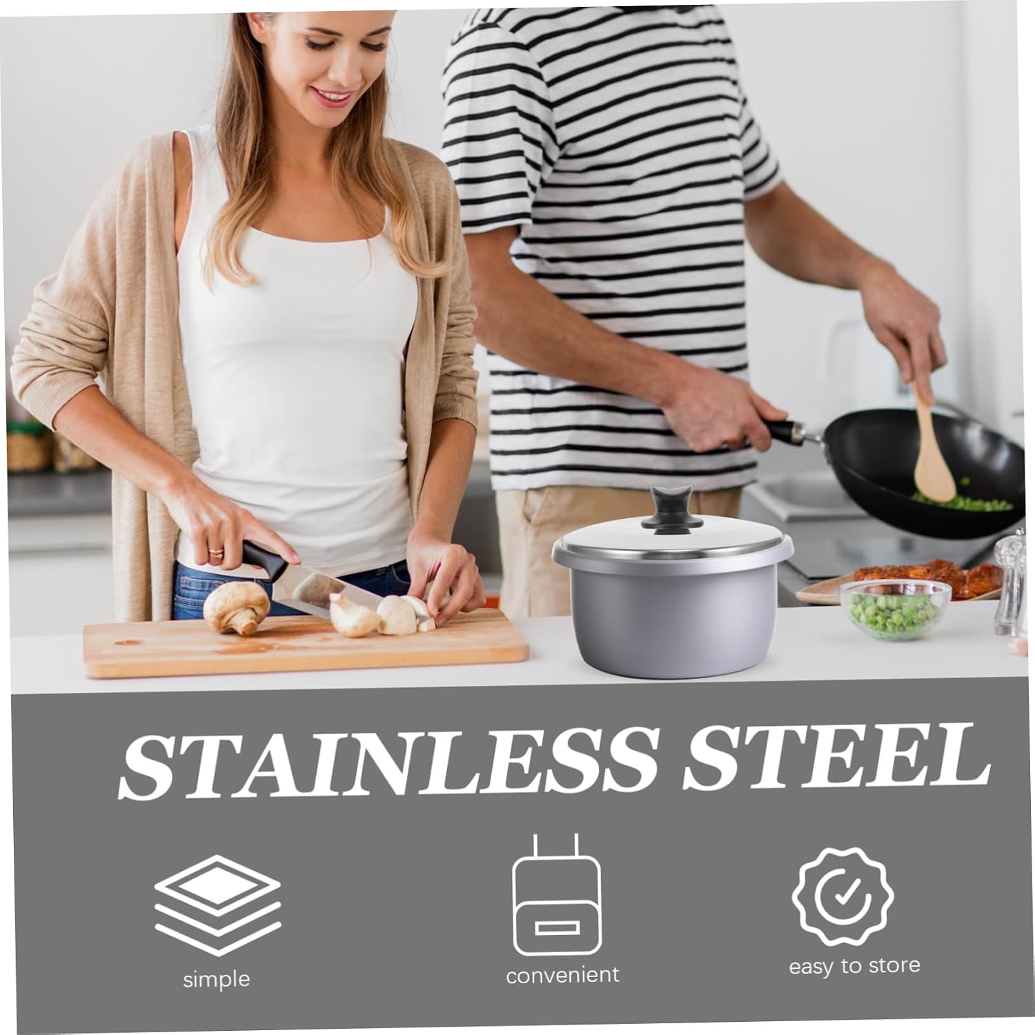 Stainless Steel Rice Cooker Lid Replacement Heat-resistant Cover for Cookers Pot Lid for Easy Cleaning and Daily Use Kitchen Supplies for Old Rice Cookers