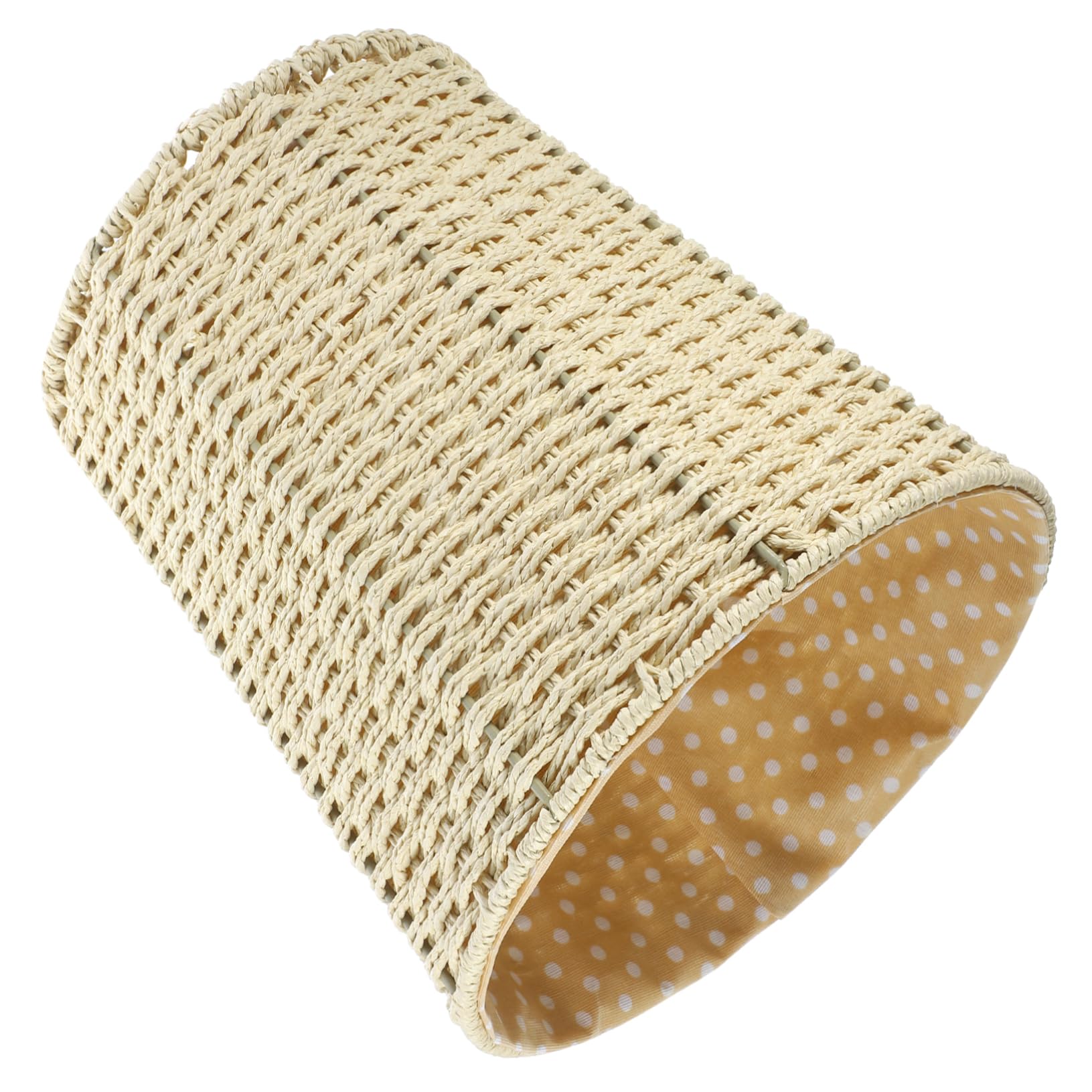 Cesta de Ropa Sucia Tejida de Gran Capacidad con Forro de Tela Beige