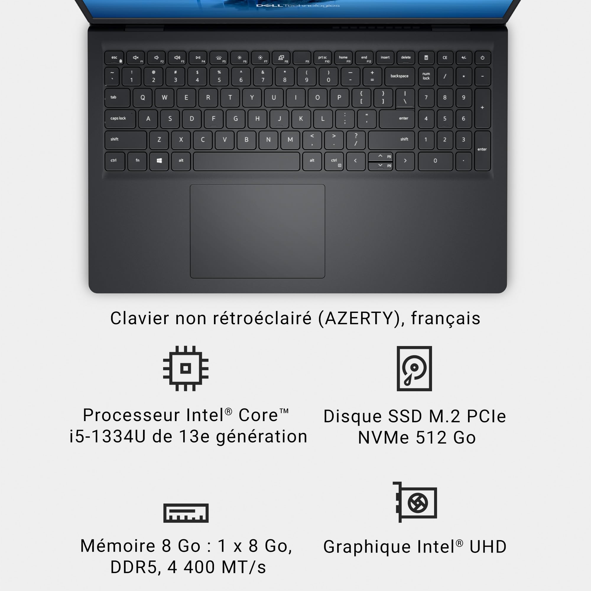 Dell 15 Portable - Intel Core i5-1334U, 8GB RAM, 512TB SSD