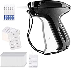 ilauke Black Label Gun Labelling Machine, Staple Gun Labelling Machine with 5 Replacement Needles + 2000 Paddle Threads + 200 Price Labels + Instructions for Bazaar Clothing Textile