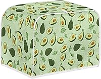 Vista 1 de Coldinair Cubierta para tostadora de dos rebanadas con estampado de aguacate, cubierta de electrodomésticos pequeños con diseño de frutas