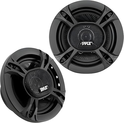 Pyle Altavoces Estéreo Universales de 3 Vías para Automóvil - 300W 6.5" Triaxiales Loud Pro Audio Altavoz para Automóvil Universal OEM Componente de