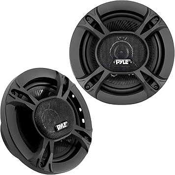 Pyle 3-Way Universal Car Stereo Speakers-300W 6.5 Triaxial Loud Pro Audio Car Speaker Universal OEM Quick Replacement Component Speaker Vehicle Door/Side Panel Mount Compatible PL613BK Pair, black