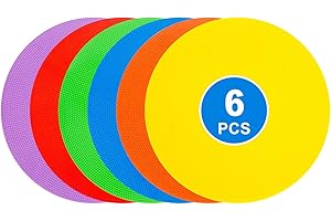 6Pcs Non-Slip Rubber Agility Flat Field Speed Training Cones