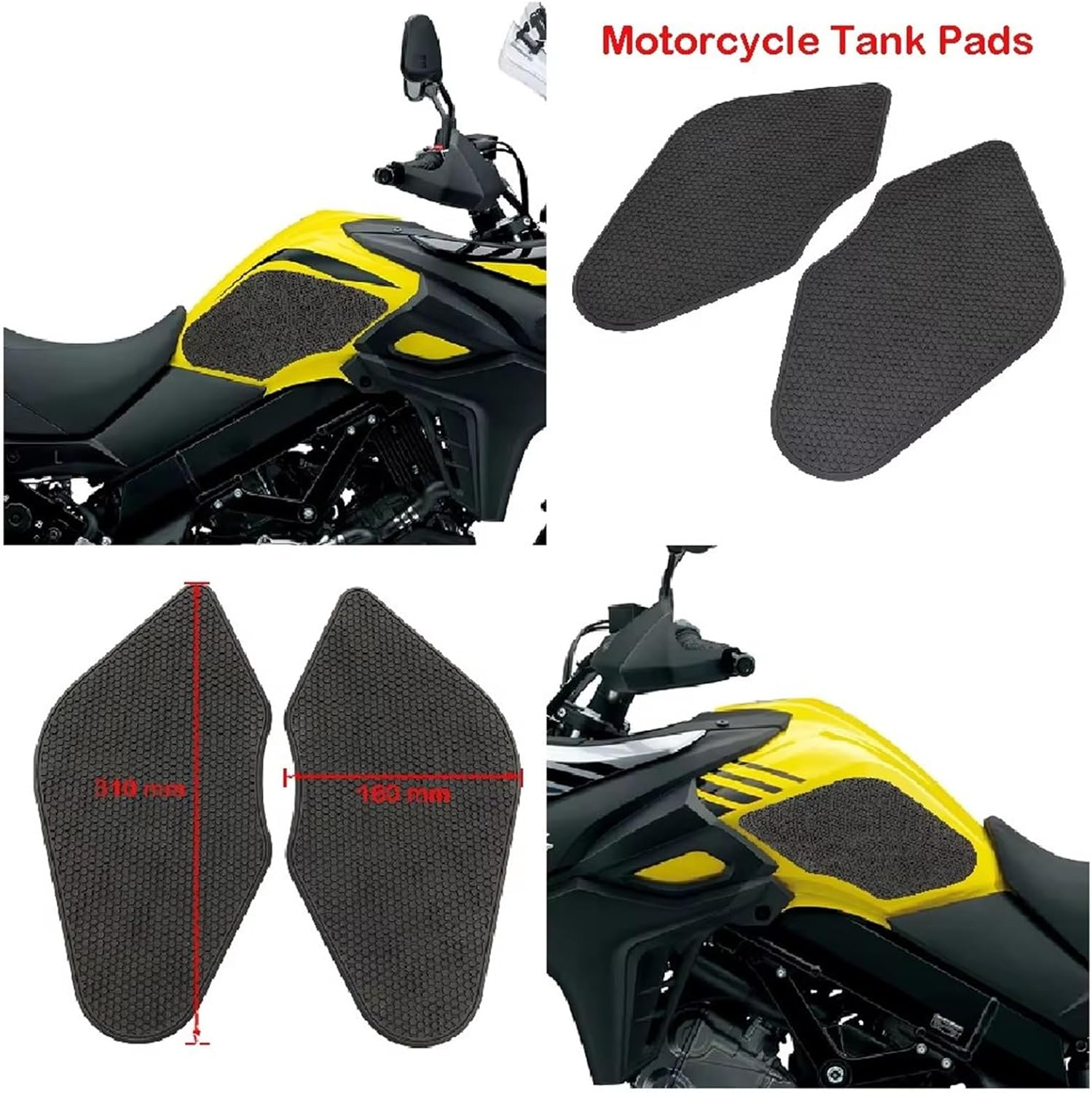 Tank Pad Protector Compatible With Suzuki For DL650 For V-Strom For 650XT ABS 2020 2021 2022 2023 Motorcycle Accessories Fuel Tank Traction Pad Side Gas Knee Grip Stickers