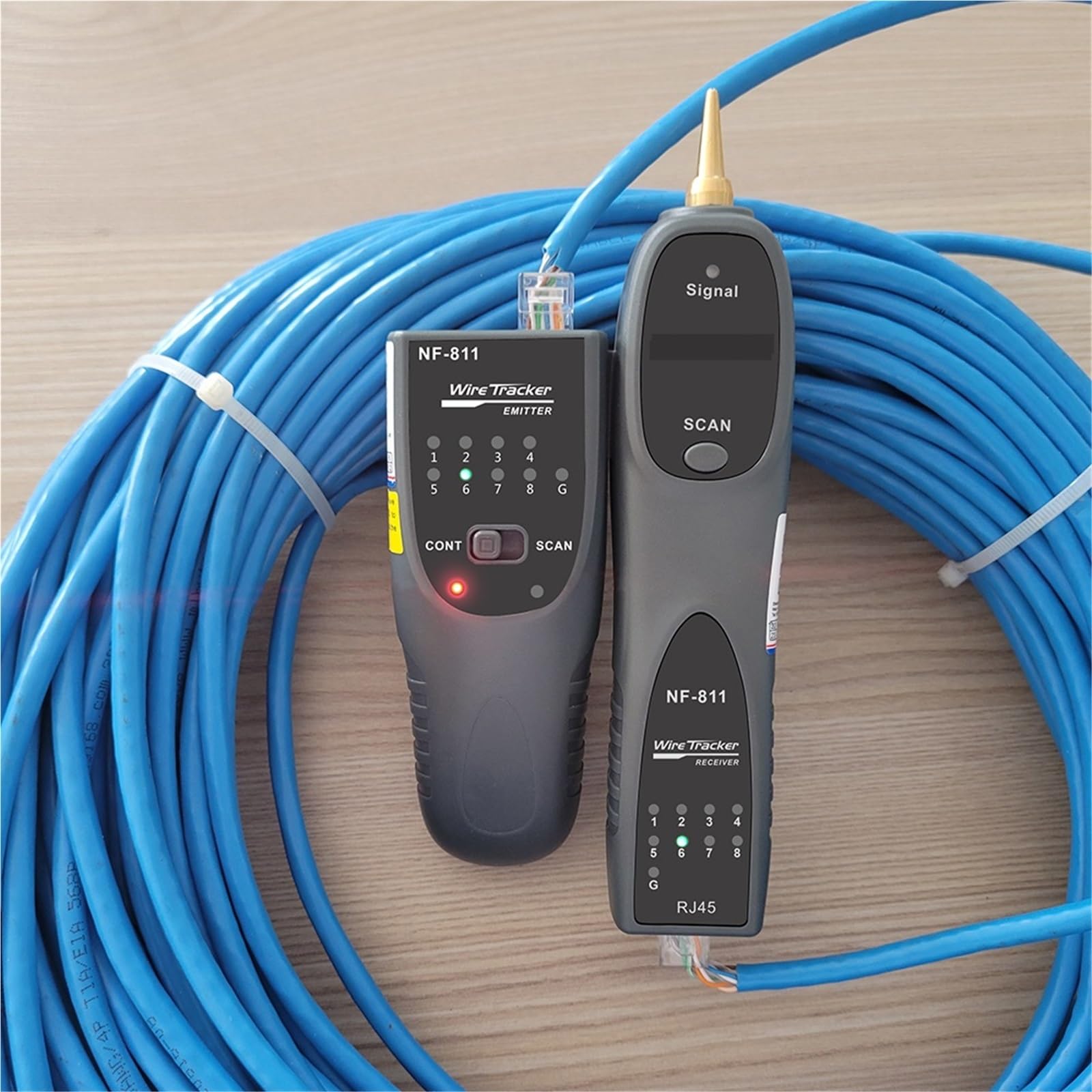Traqueur de Câble, Testeur de câbles réseau RJ11 RJ45, détecteur téléphoniques, toner, Ethernet, outil test continuité ligne