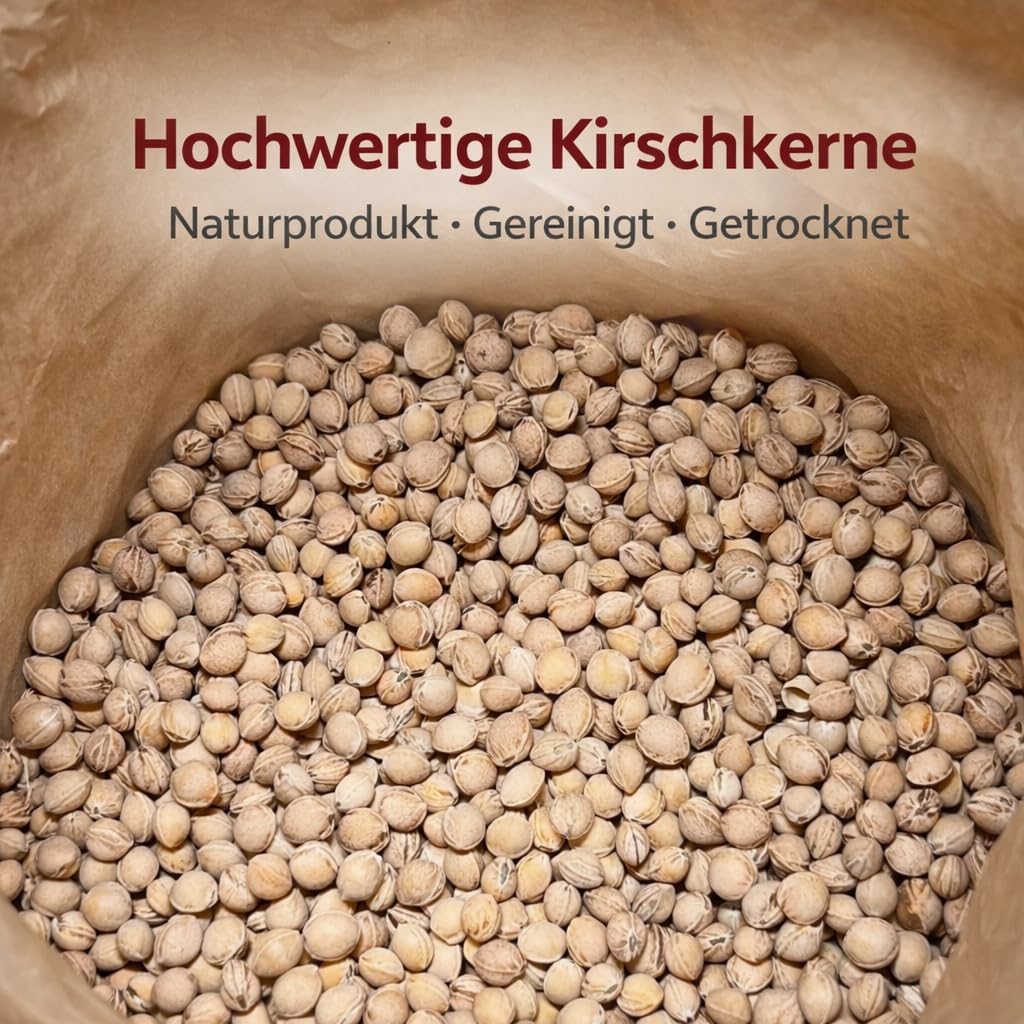 Lose Kirschkerne 10 kg Gereinigt und Getrocknet Premium Füllung für Wärmekissen und Kältekissen Naturprodukt ohne Chemie Direkt vom Hersteller mit 25 Jahren Erfahrung
