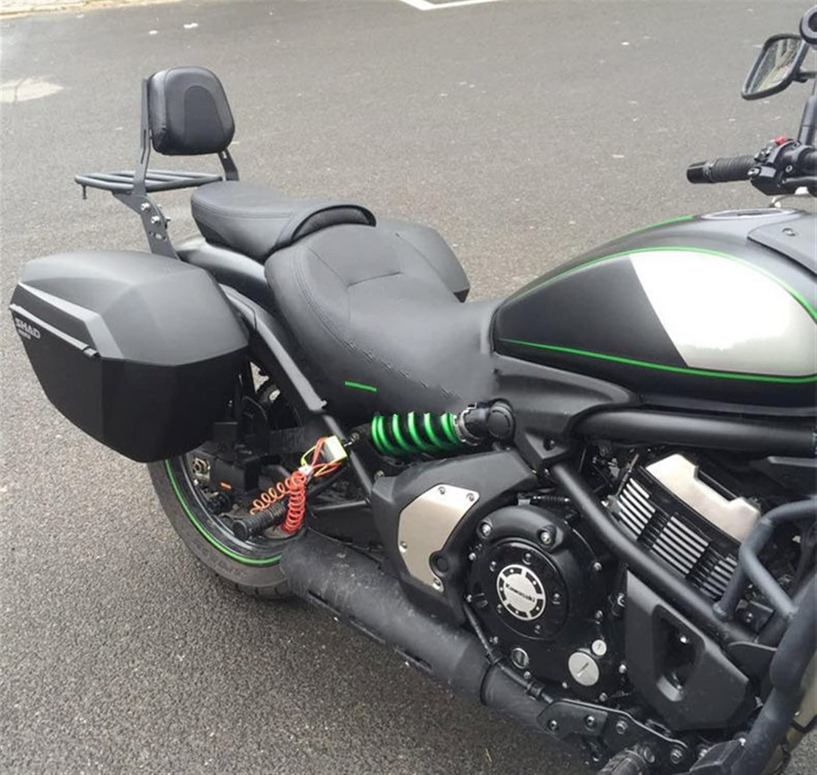 Dossier Sissy Bar Avec Porte-Bagages Pour Kawasaki Vulcan S 650 2015-2017 - Support Acier