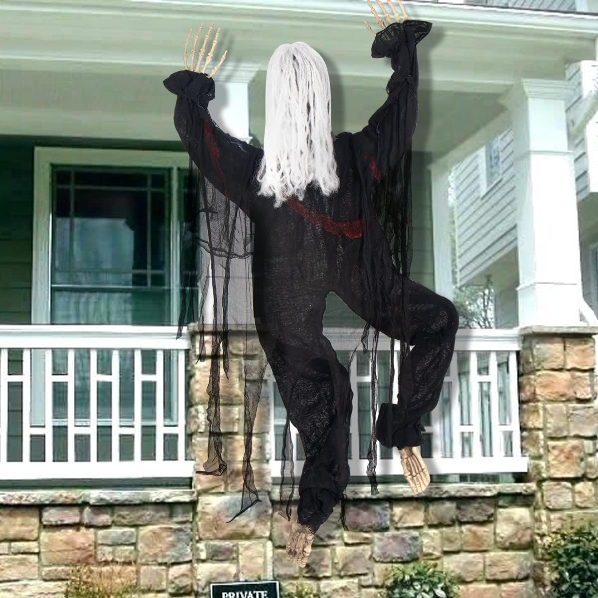 MyoGrip Halloween Decorations - 63" Halloween Climbing Zombie Decorations Outdoor, Life Size Climbing Dead Zombie Hanging Zombie Props for Window Tree Haunted House Yard Decor Clearance (Black)
