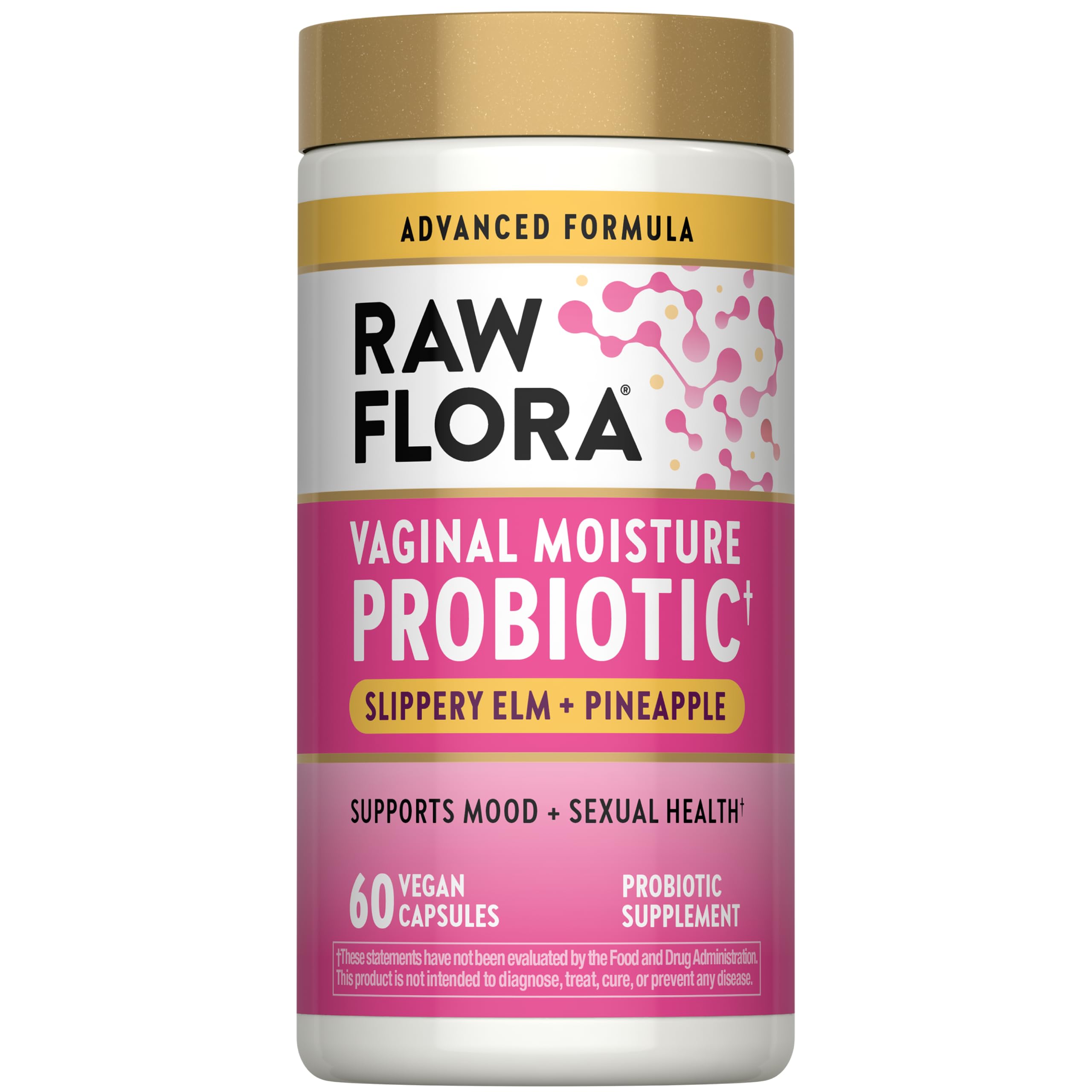 Raw Flora Vaginal Moisture Probiotics for Women | 60 Capsules