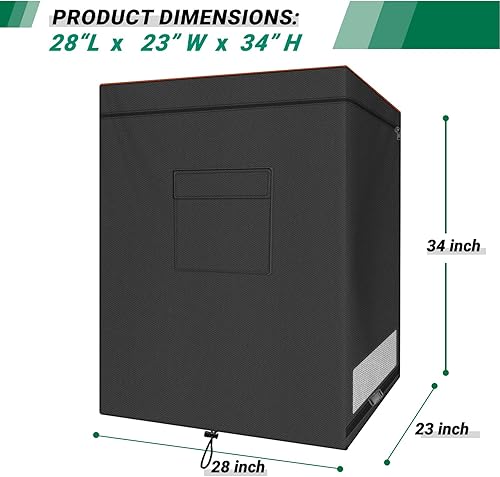 Miniatura 2 de Cubierta para congelador de pecho, impermeable, 420D, Oxford, protectora, para interiores y exteriores, con cremallera, se adapta a 5.0 pies cúbicos