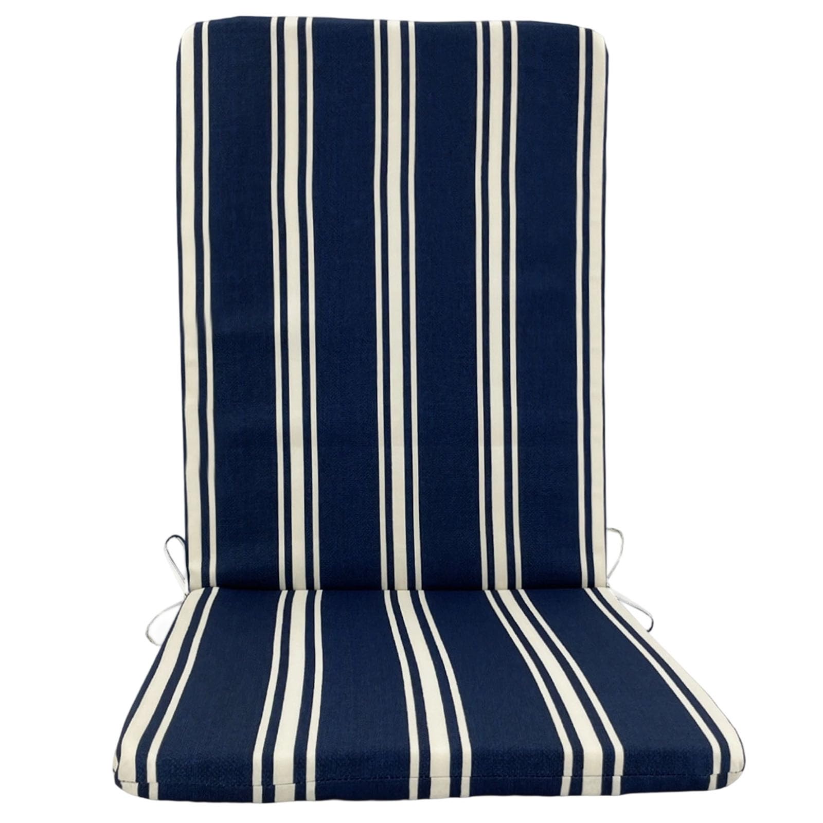 Garden Chair Cushions with Back, 108 x 45 x 3cm High Back Outdoor Seat Pads with Ties, Water Resistant Garden Furniture Cushions for Patio, Rocking Chairs, Sun Loungers, Decking (Blue_B)