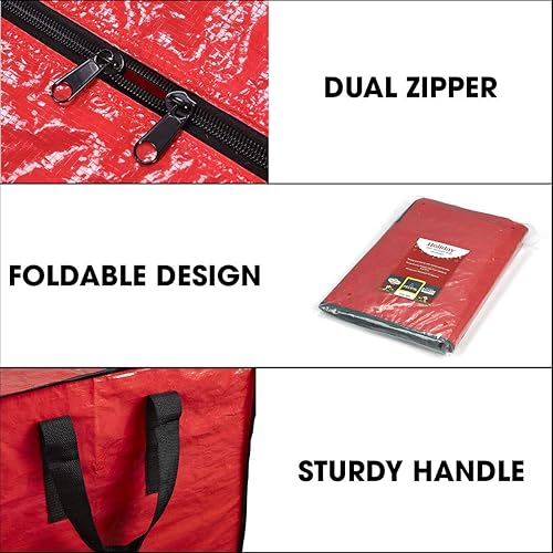 Miniatura 4 de Bolsa de almacenamiento para árbol de Navidad artificial de la marca Propik Bolsa de almacenamiento con asas 65 x 15 x 30 pulgadas Con elegante