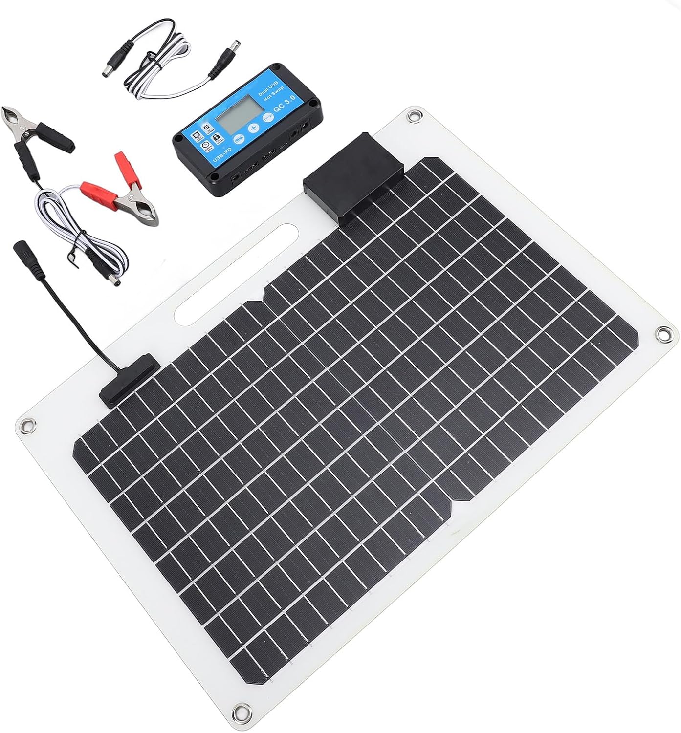 Lanterns Torches Charger Monocrystalline Silicon Battery Charging Set Display Controller for Vehicle Solar Battery Chargers Charging Kits Solar Panel Charger Power Charging USB