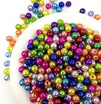 500pcs Perles Perles avec trou, 8mm Perles pour la fabrication de bijoux, coloré espacateur à perte de couleur haute ronde brillant Pearl Perles pour bracelets, colliers, cheveux, artisanat, décoration et vase