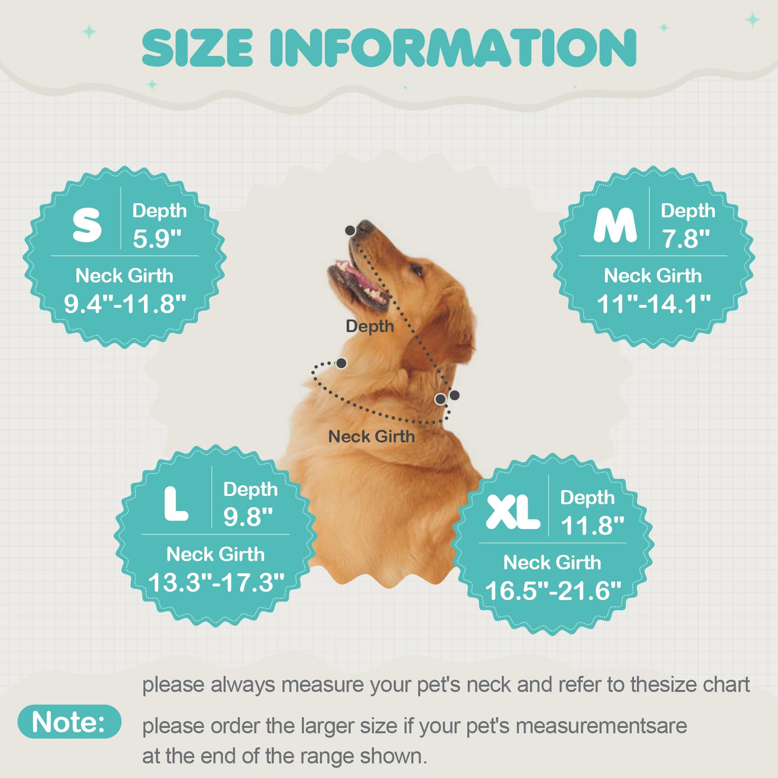 Hjyokuso Dog Cone Collar XL, Soft Cones for Large Medium Small Dogs,Adjustable Dog Cone Alternative to Stop Licking - Image 2